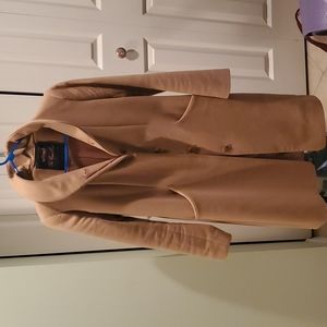 Aritzia Wilfred Camel Cocoon Wool Coat Size XS